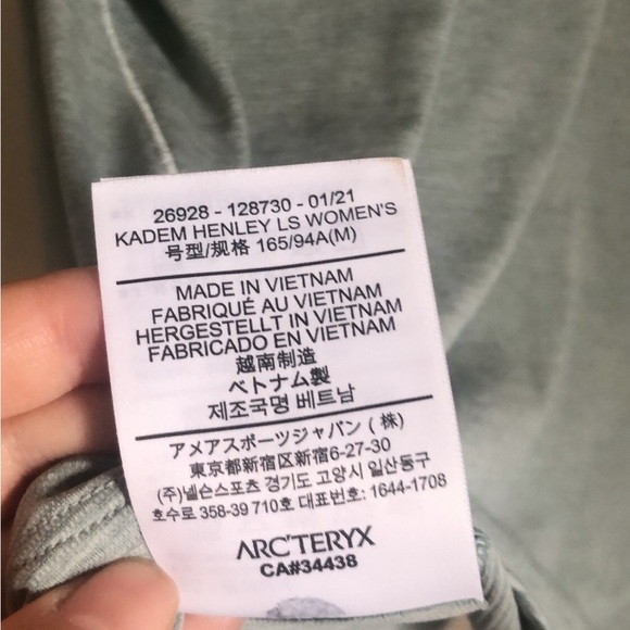 Arc’teryx Kadem Henley Long Sleeve Top Womens Size Medium - Picture 6 of 6